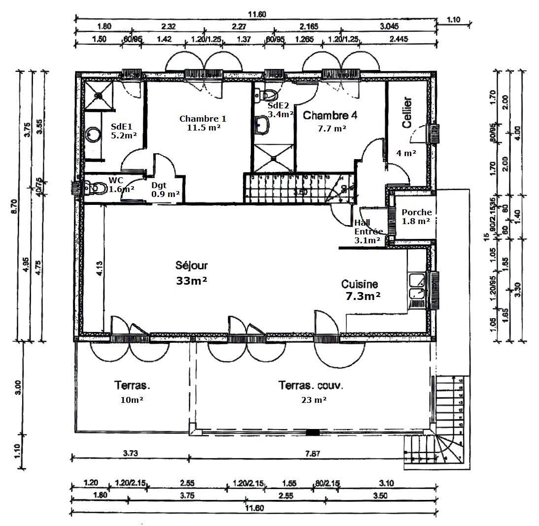 Maison individuelle à vendre  - 5 pièce(s) - 122m2 - Caunes Minervois (11160)