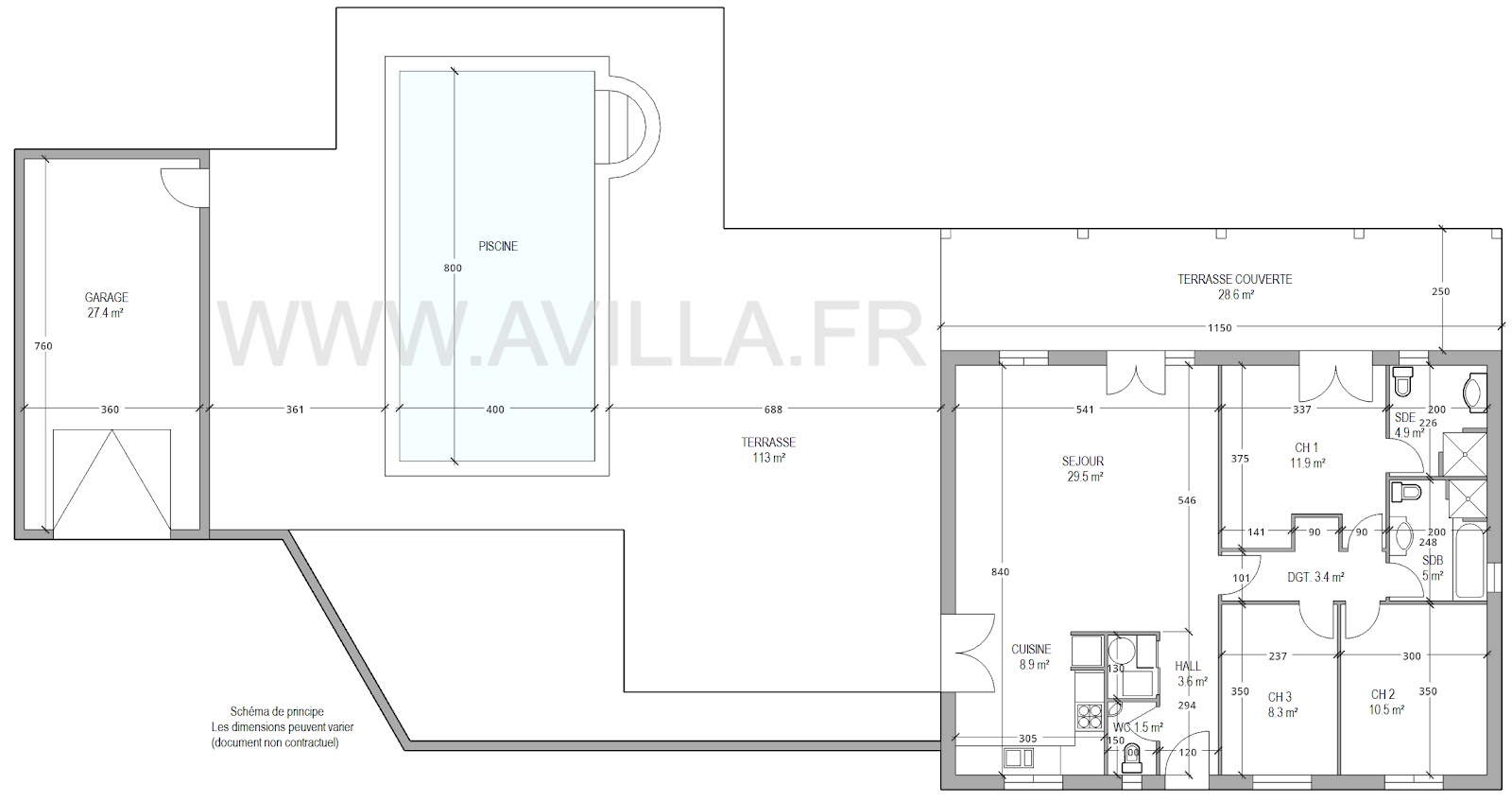 Villa à vendre  - 4 pièce(s) - 88m2 - Aigne (34210)