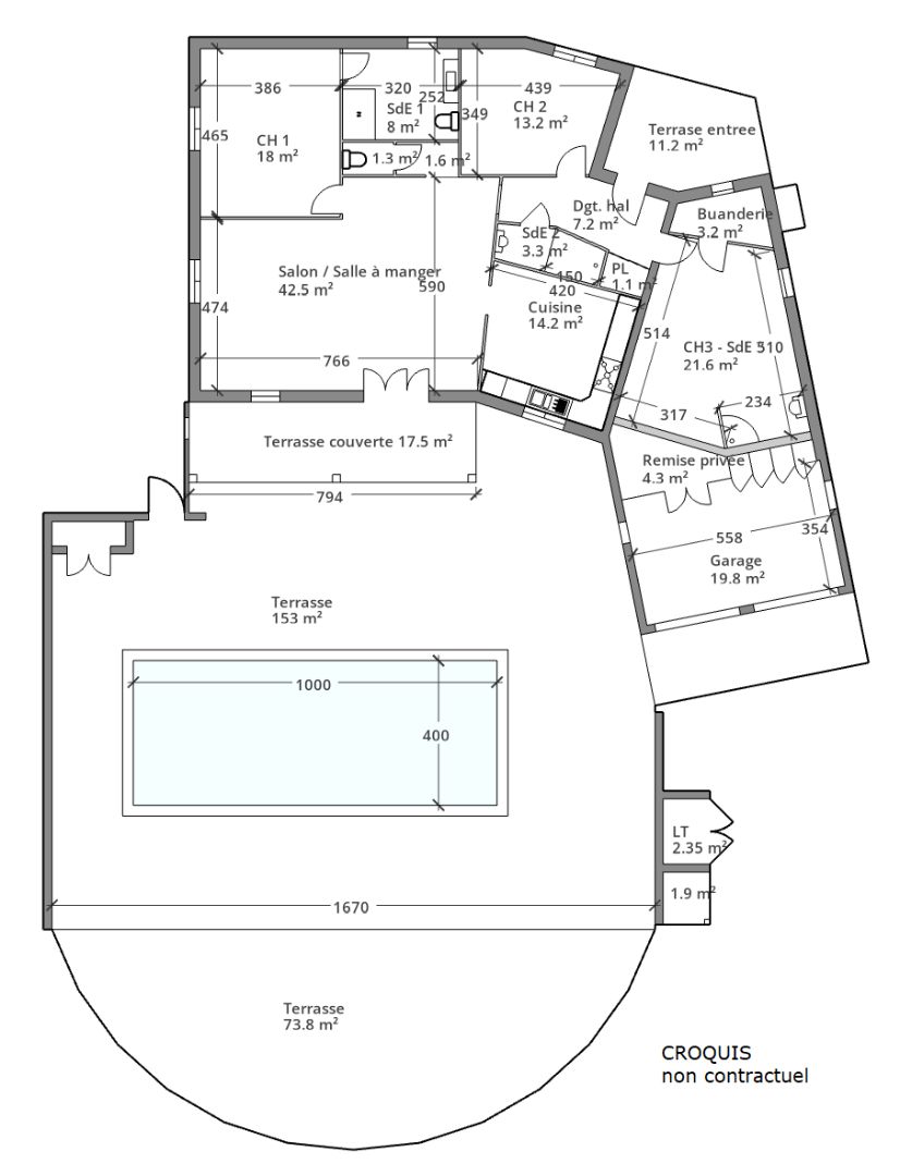 Villa à vendre  - 5 pièce(s) - 135m2 - Castelnau-d'aude (11700)