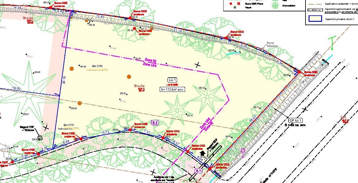 Terrain constructible à vendre  - 1123m2 - Saint-cyr-sur-menthon (01380)