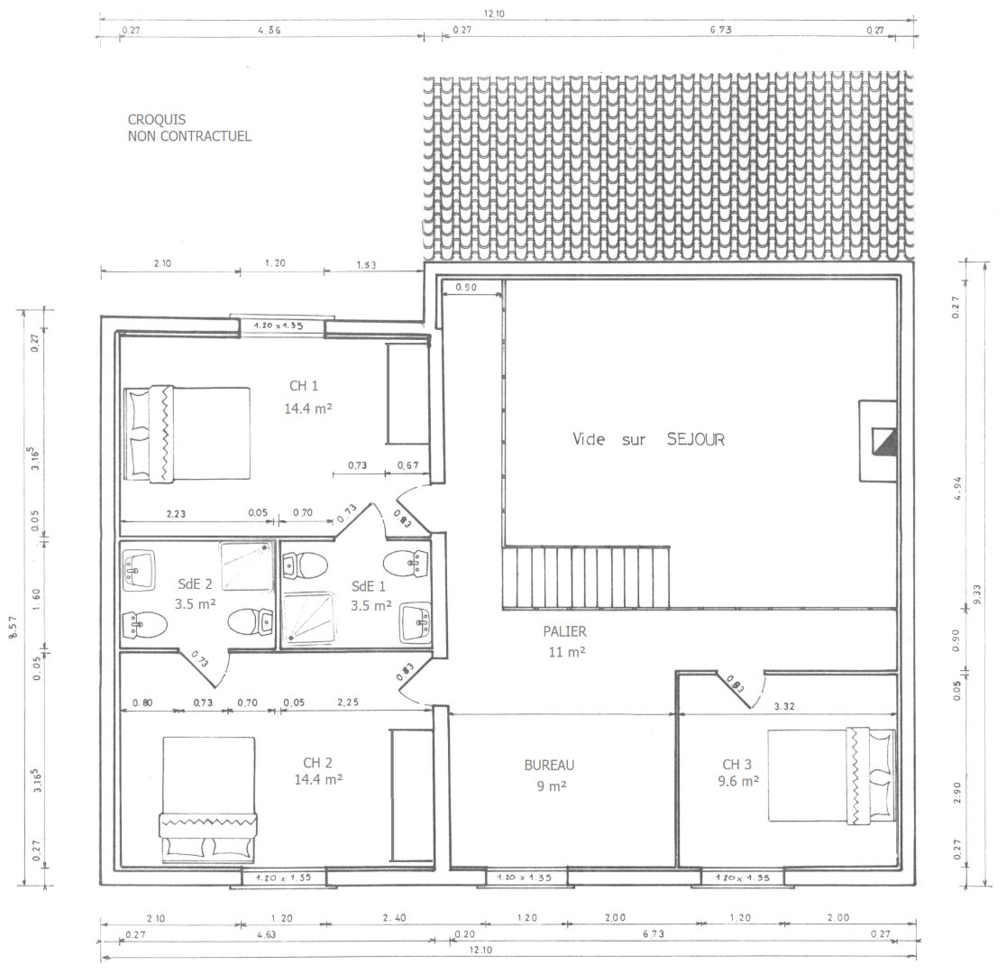 Villa à vendre  - 7 pièce(s) - 135m2 - Aigne (34210)