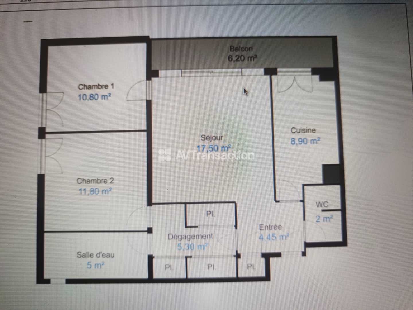 Appartement à vendre  - 3 pièce(s) - 67m2 - Marseille (13008)