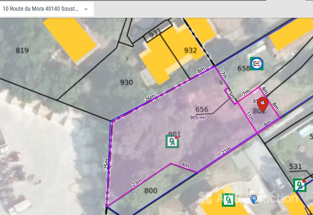 Terrain constructible au centre de Soustons