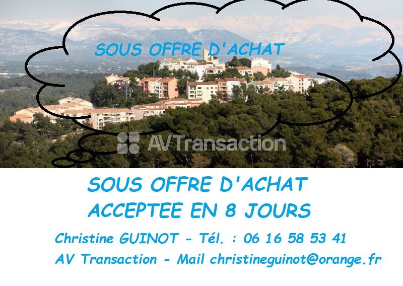 MOUGINS le HAUT : Appartement à rénover de 3 pièces, jardinet