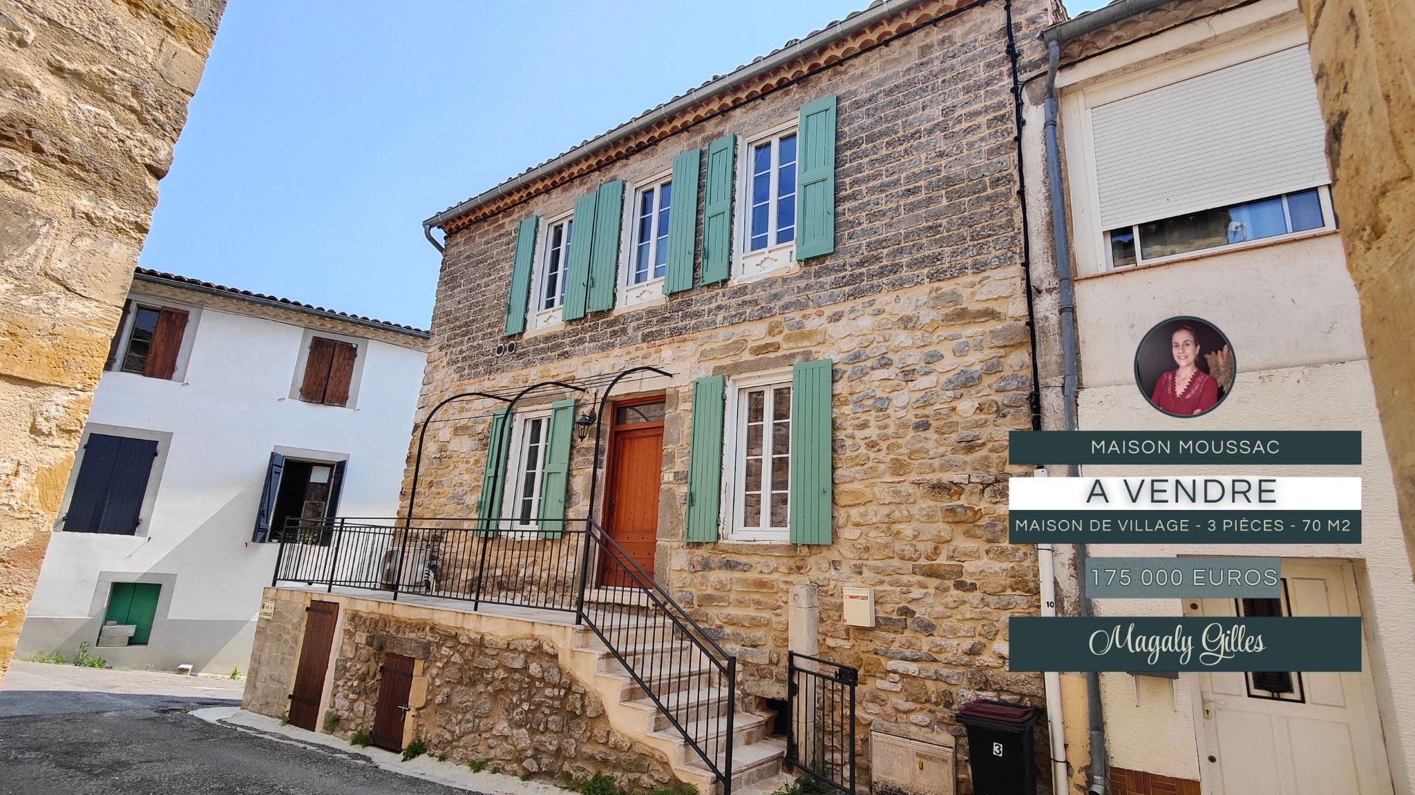 Maison à vendre  - 3 pièce(s) - 70m2 - Moussac (30190)