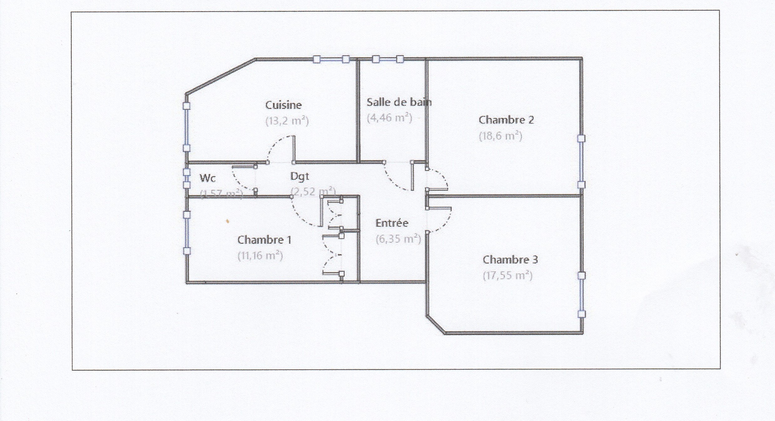 Appartement à vendre  - 3 pièce(s) - 78m2 - Lyon (69007)
