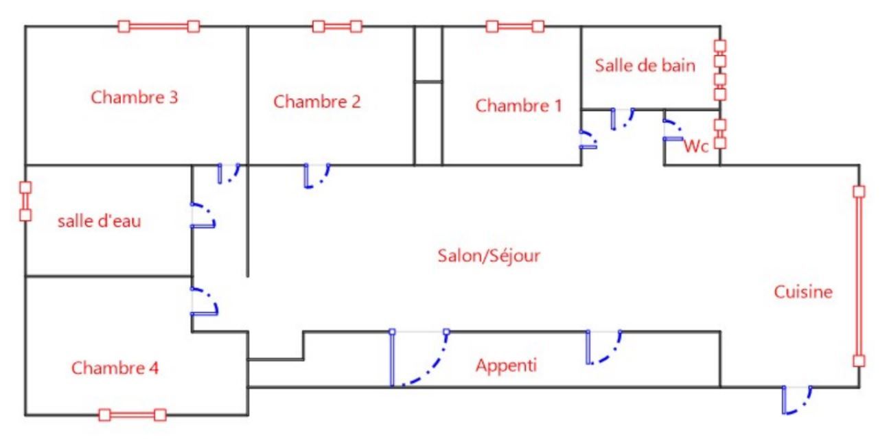 Maison de plain pied sur 1325 m² de jardin