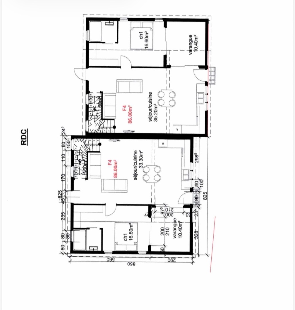 Maison mitoyenne à vendre  - 4 pièce(s) - 85m2 - Trois Mares (97430)