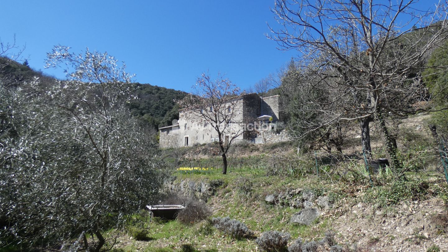 Mas en pierres + source + 2,5 hectares de nature