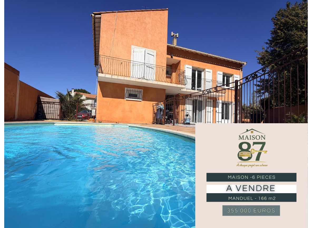 MAISON MANDUEL TYPE 7- 5 CHAMBRES -PISCINE 