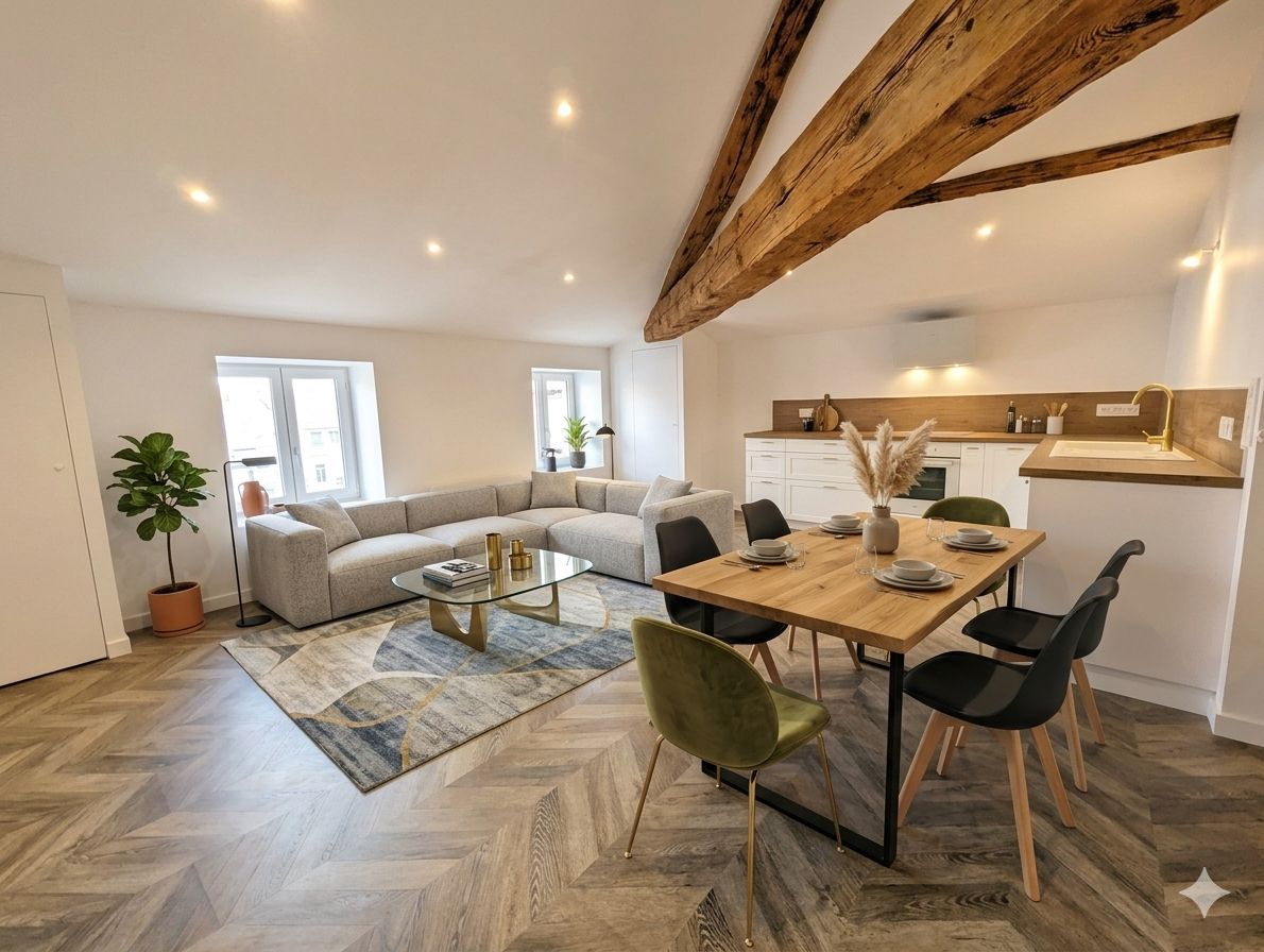 Appartement de  70 m2 , 2 chambres , dressing