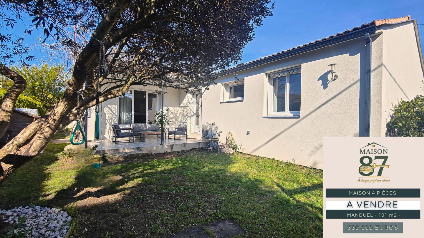 Maison plain pied , cœur de village avec jardin