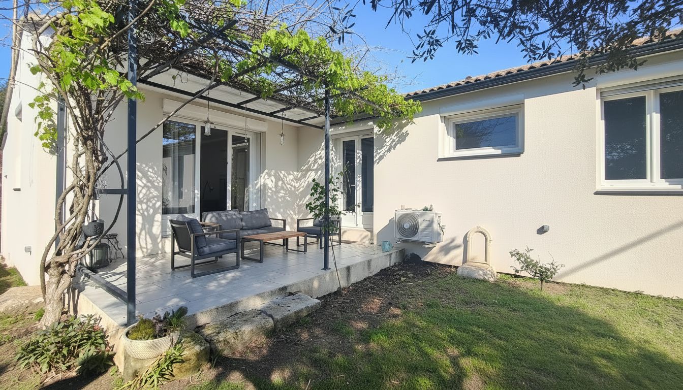Maison plain pied , cœur de village avec jardin