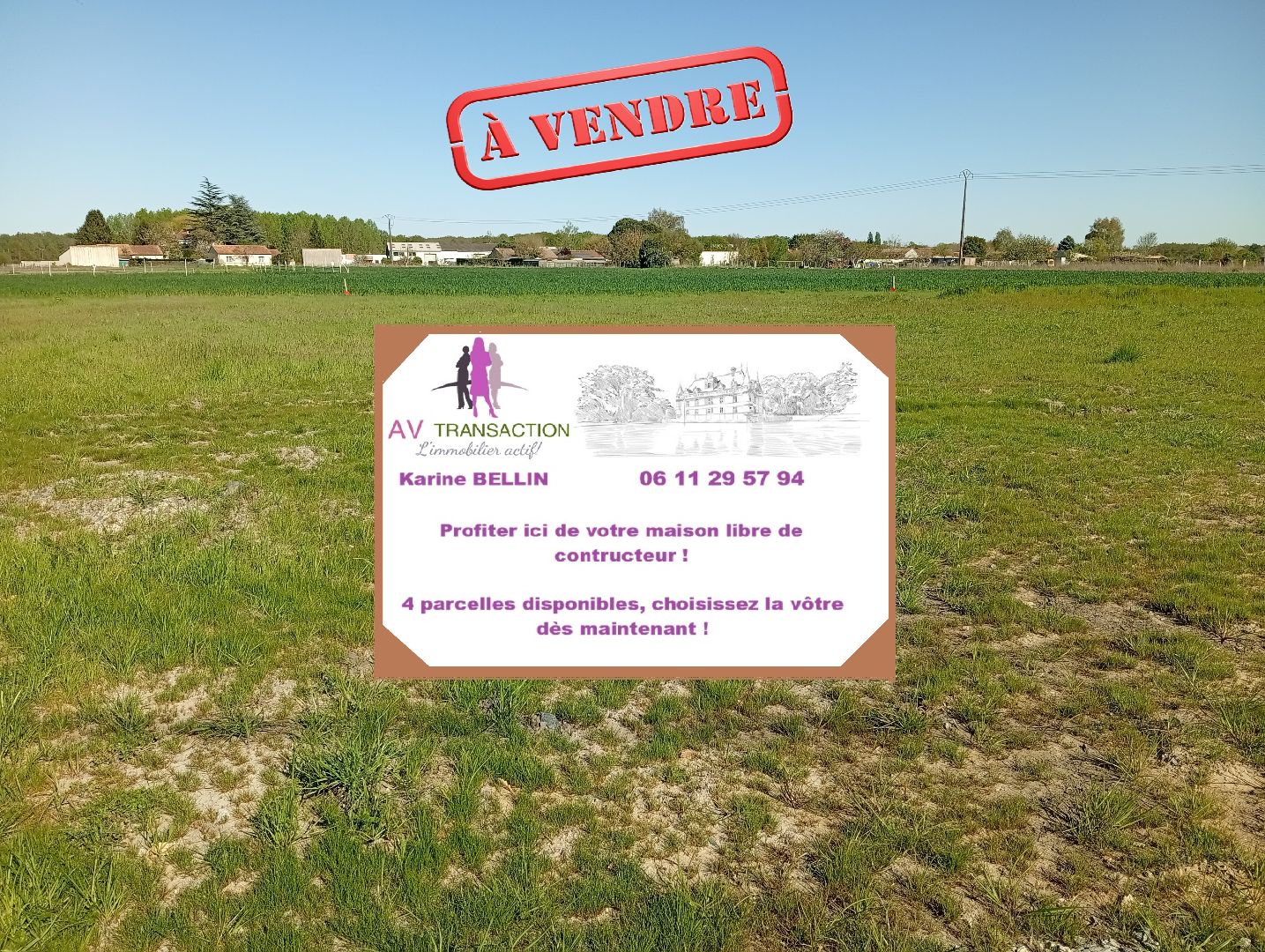 A SAISIR, Terrain constructible viabilisé d'environ 827 m²