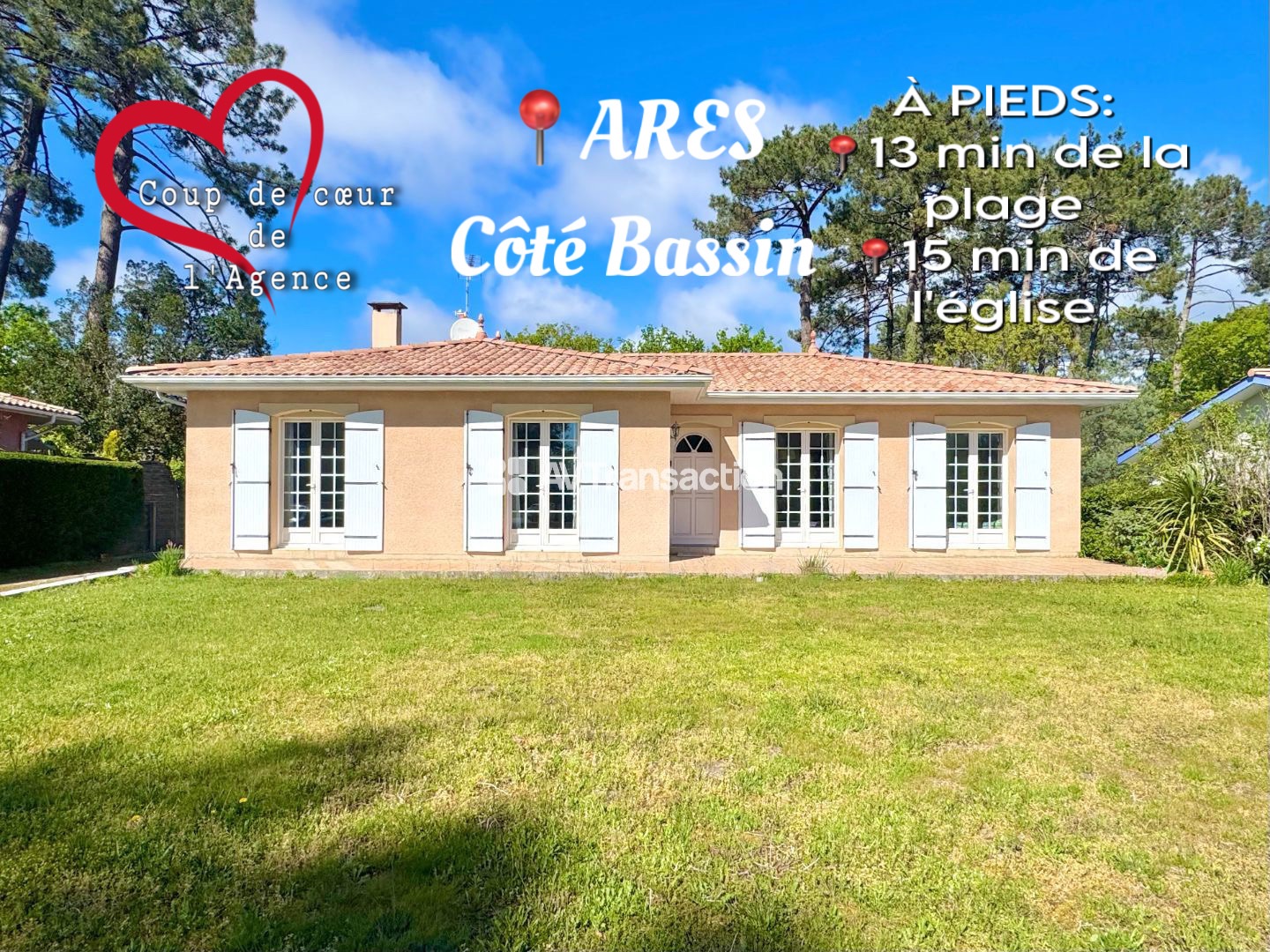 maison plain pieds 10min à pieds de la plage