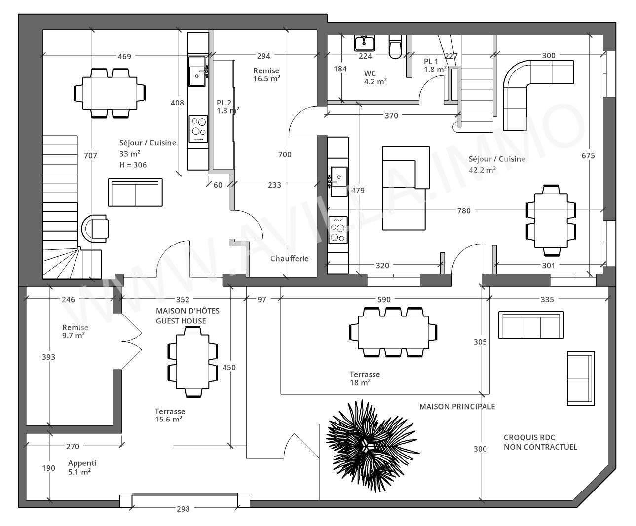 Maison rénovée à vendre  - 8 pièce(s) - 174m2 - Olonzac (34210)