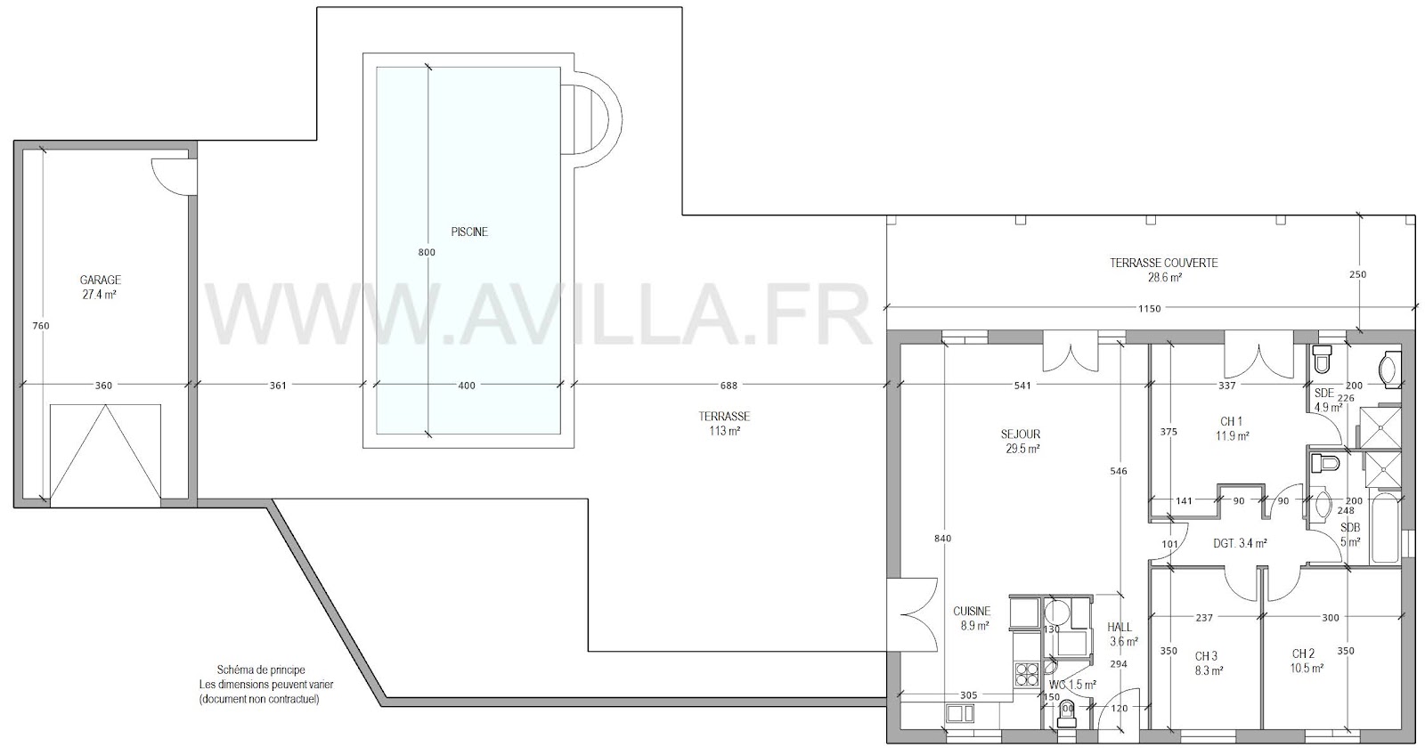 Villa avec belle vue, piscine, garage, jardin 2622 m² à Aigne