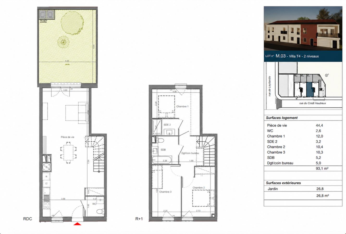 Maison à vendre  - 4 pièce(s) - 93m2 - Bordeaux (33300)