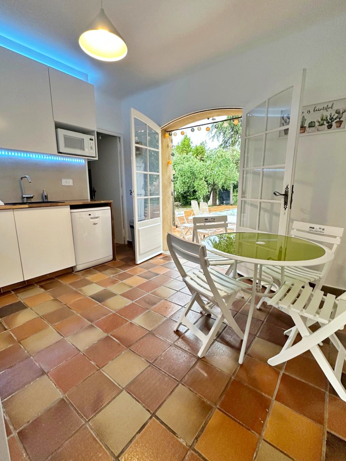 Maison de plain pied avec piscine