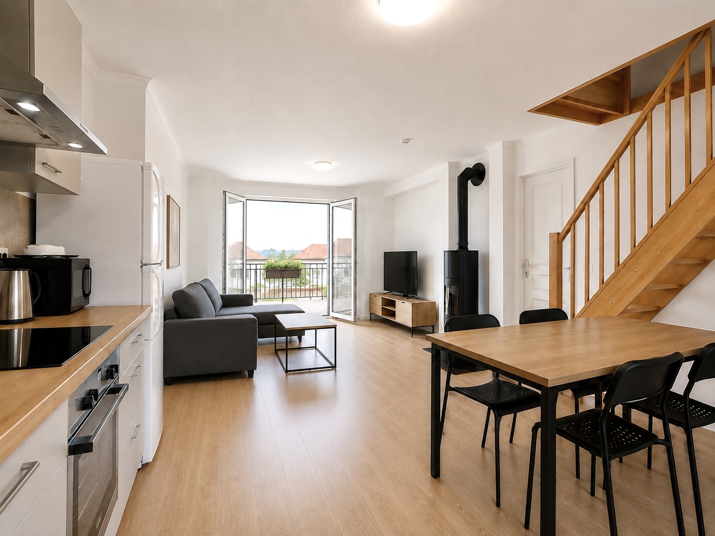 Appartement duplex traversant