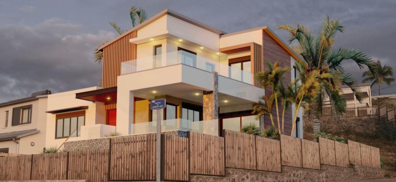 VILLA F4 NEUVE 109 M² – VUE PANORAMIQUE BAIE DE ST-PAUL – PISCIN