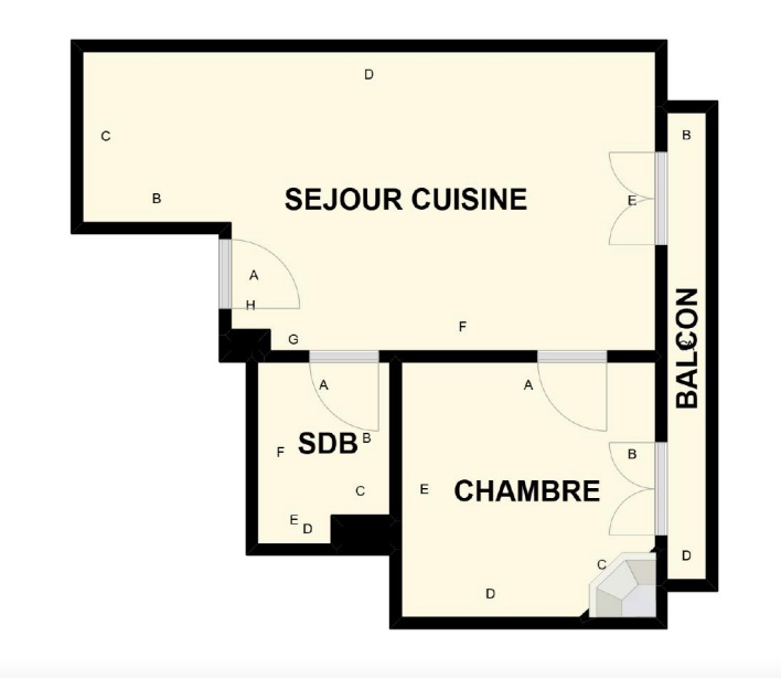 Exclusivité: Montpellier comédie Appartement T2 de 36m et balcon