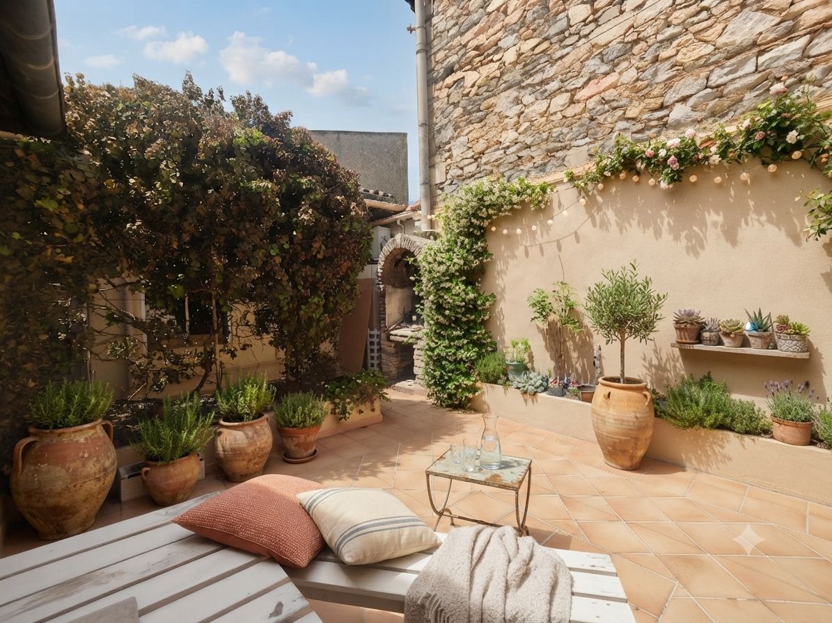 Maison de plain pied avec cour intérieure 